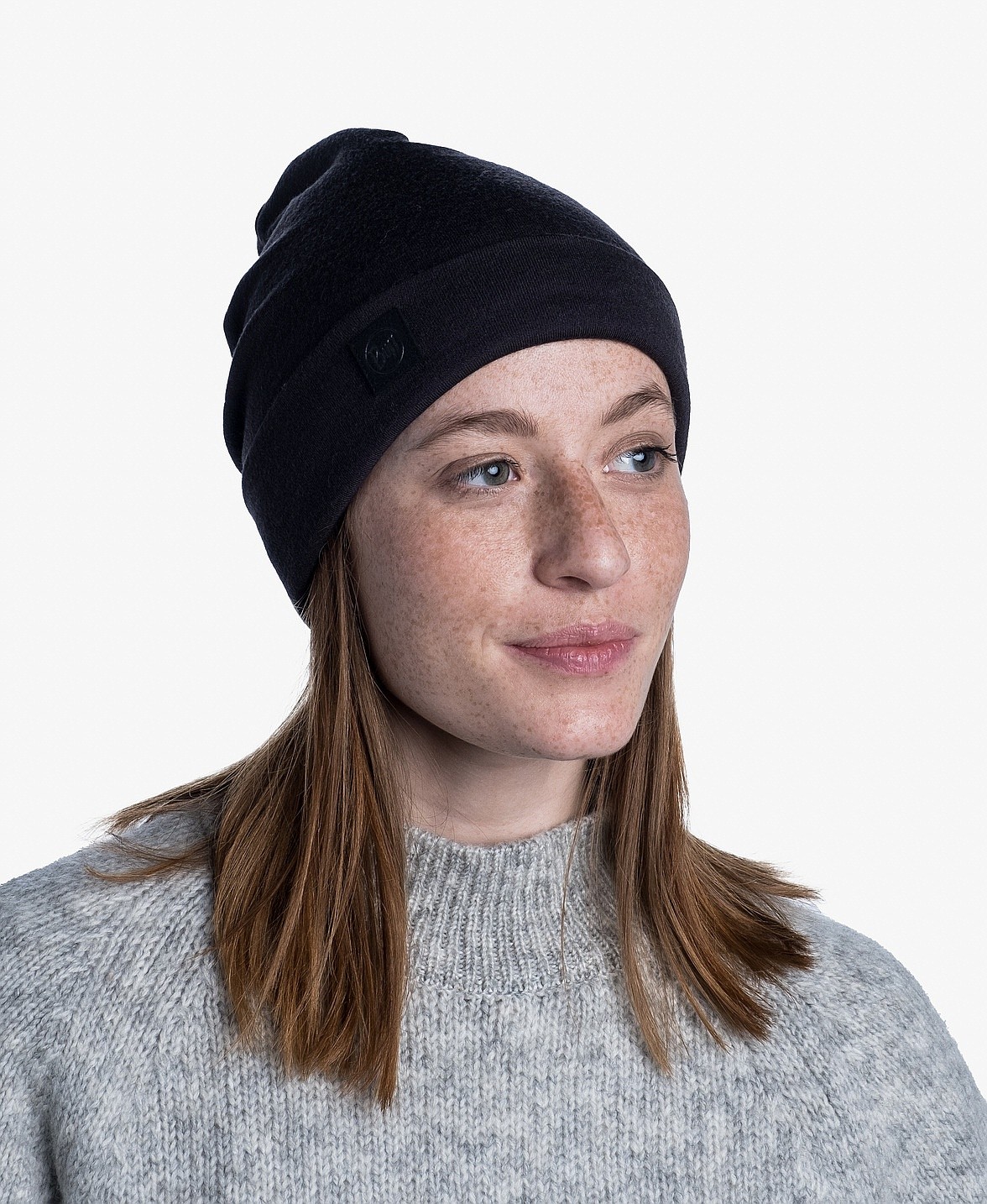 шляпа Buff Heavyweight Merino Wool Loose - 111170/Solid Black