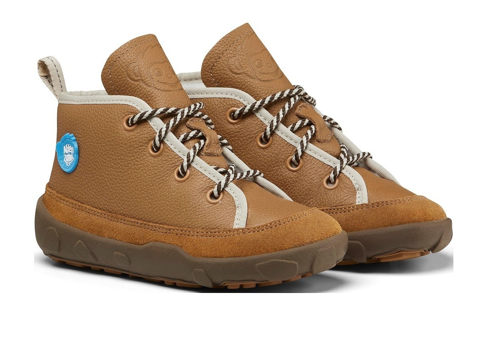 skor Affenzahn Easy Warm Leather Midboot - Brown - kid´s