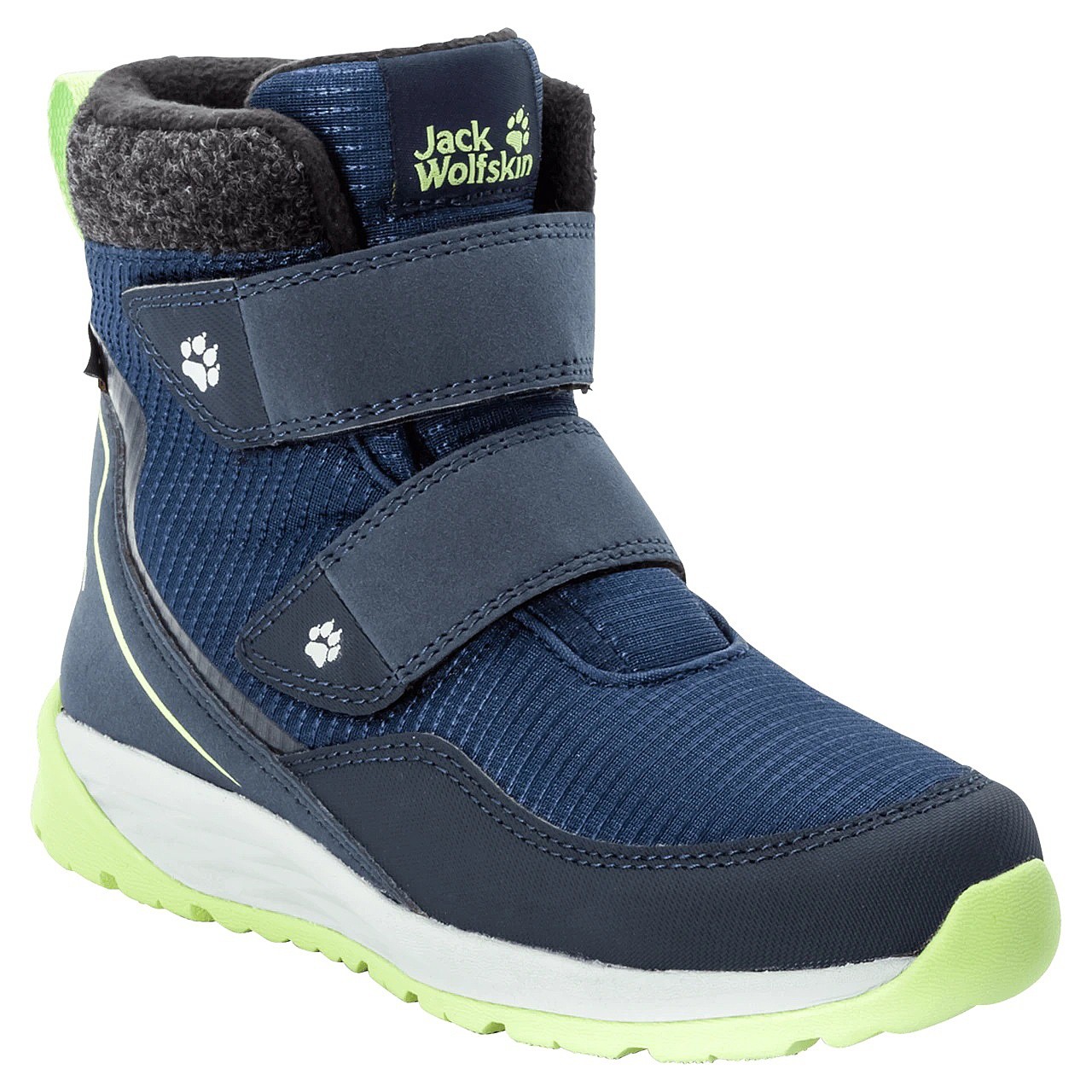 zapatos Jack Wolfskin Polar Bear Texapore MID VC - Blue/Lime - unisex  junior - blackcomb-shop.eu