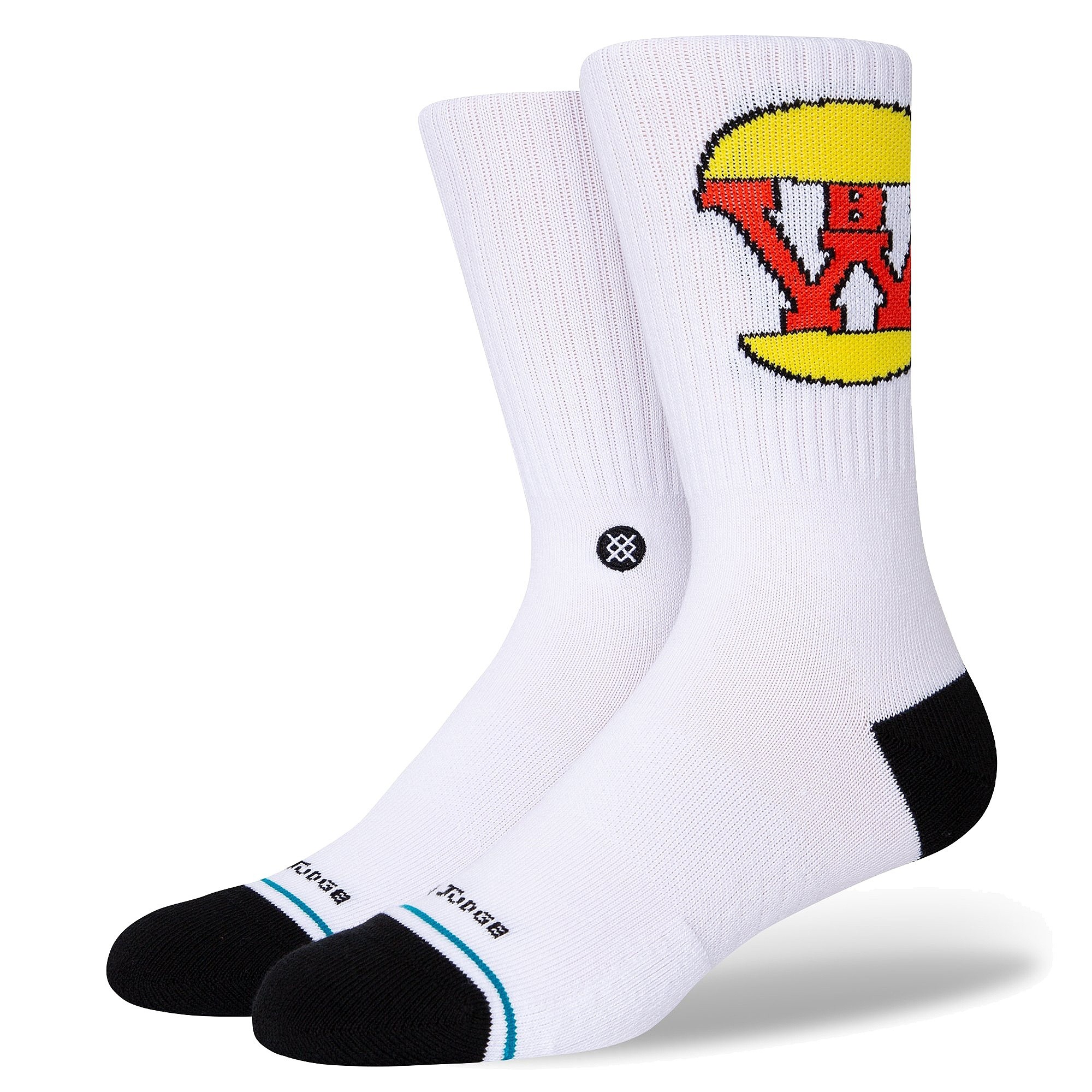 chaussettes Stance Burgerworld Crew - White - men´s