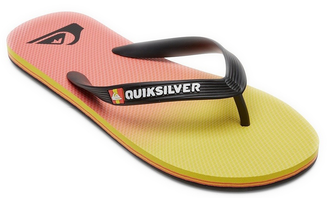tongs Quiksilver Molokai New Wave - XKKN/Black/Black/Orange - men´s