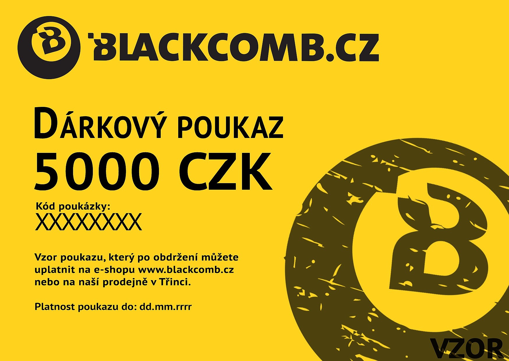 elektronická poukázka Blackcomb 5000 - Yellow