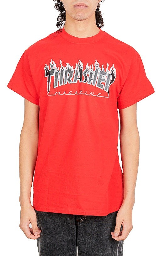linne Thrasher Flame Logo - Red - men´s