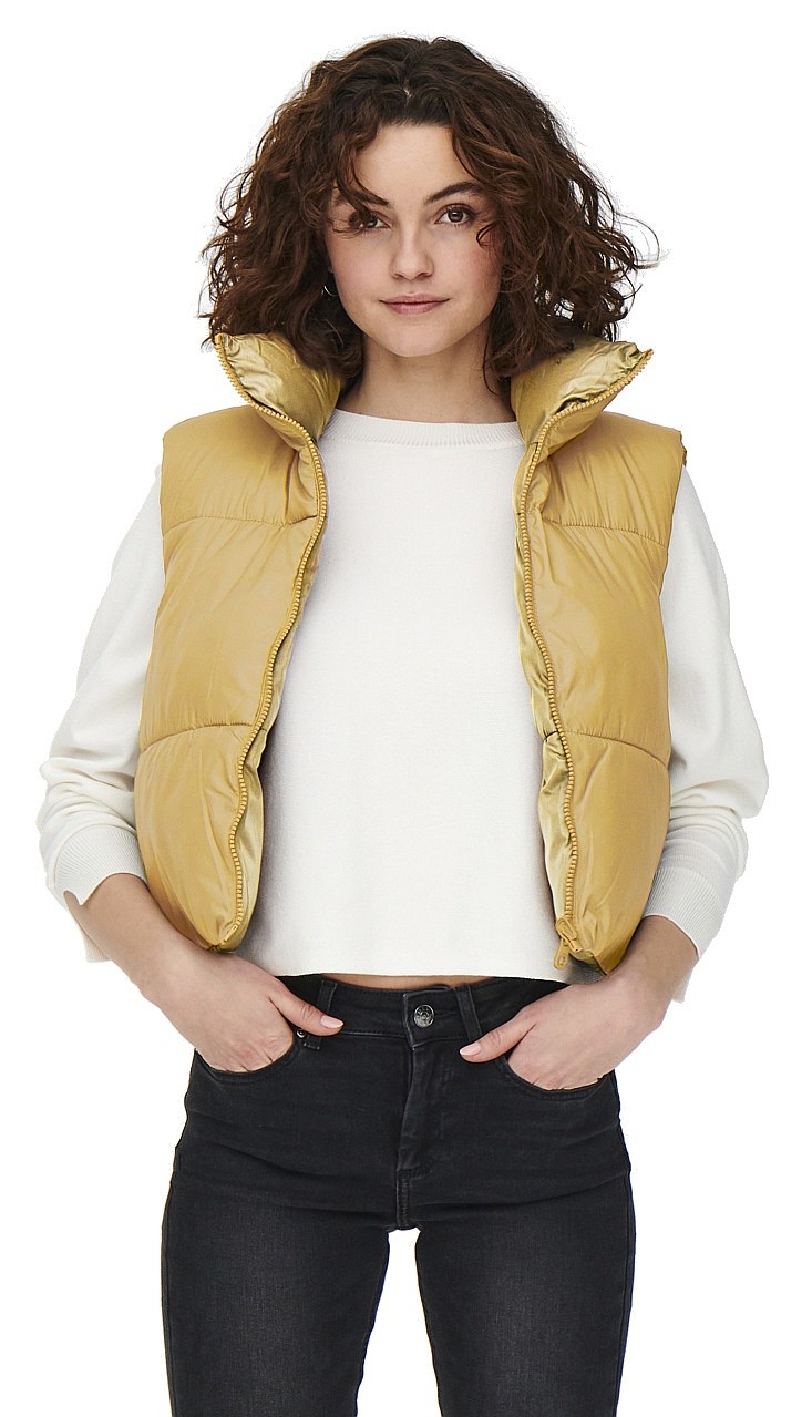 gilet ONLY Ricky Short - Honey Mustard - women´s