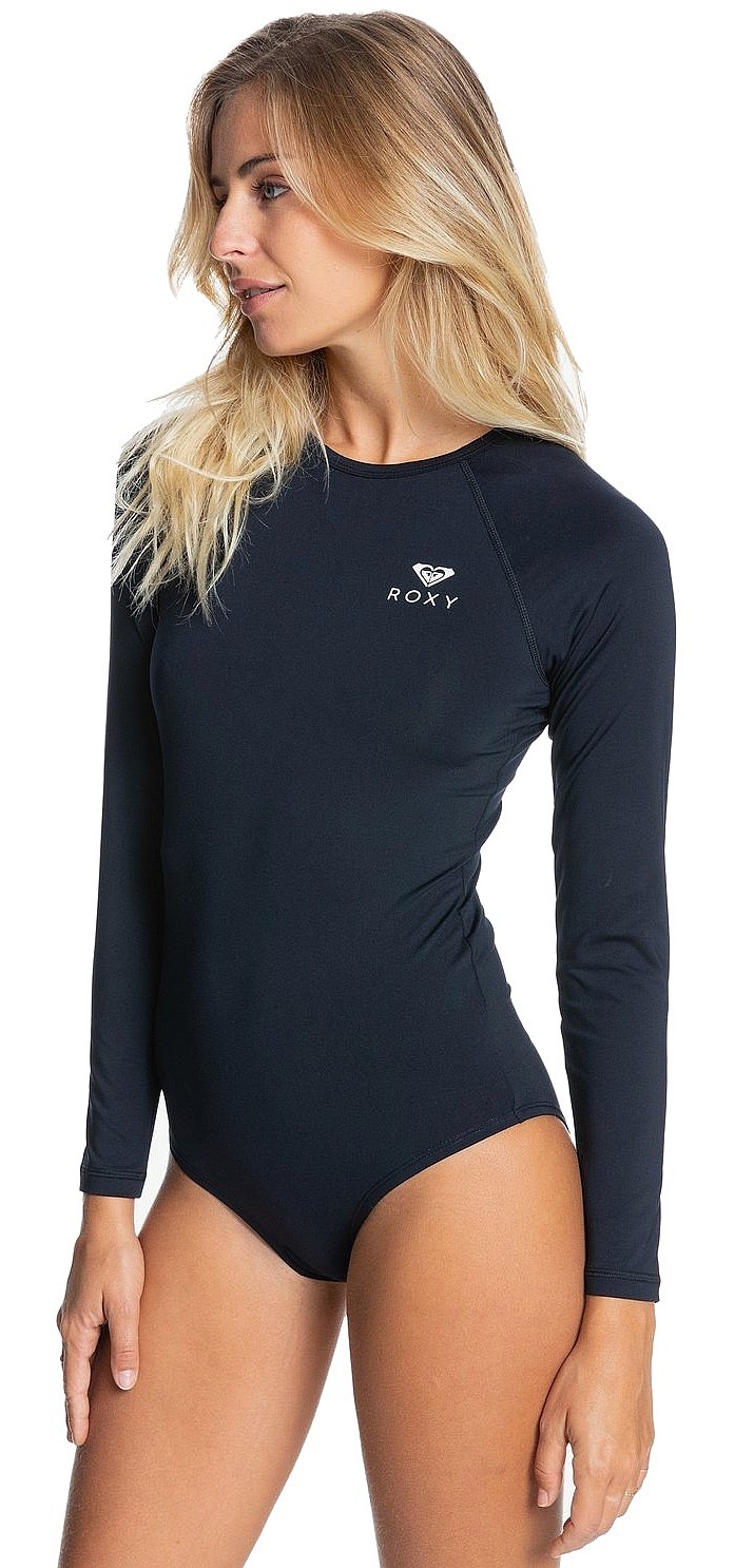 Badeanzug Roxy Essentials Onesie Back Zip LS - KVJ0/Anthracite - women´s