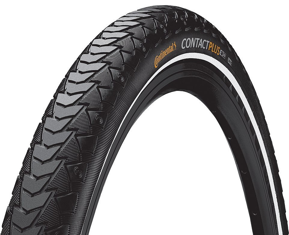 pneu de vélo Continental Contact Plus 28"x1.75" SafetyPlus Breaker Reflex - Black