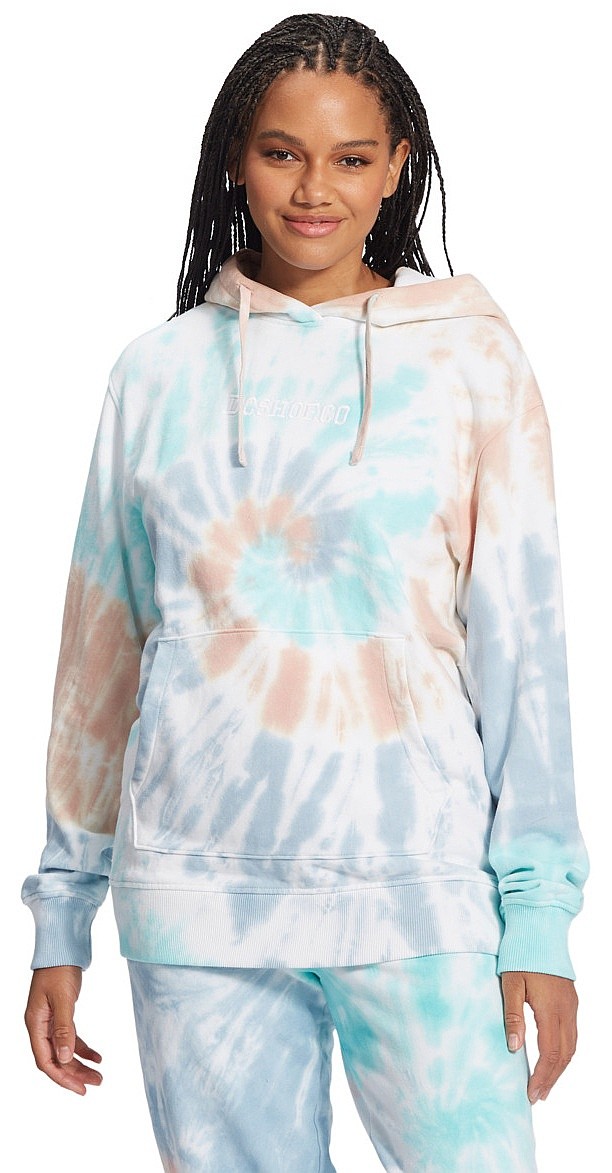 bluza DC Dazed Hoodie - XWMG/Gossamer Pink Tie Dye