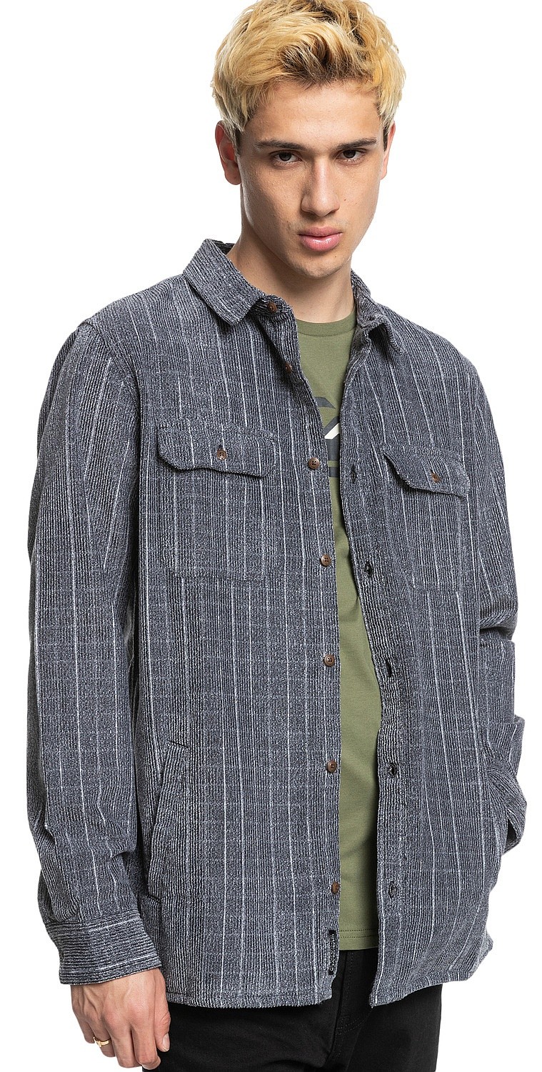 Hemd Quiksilver Lewins LS - KTA0/Tarmac - men´s