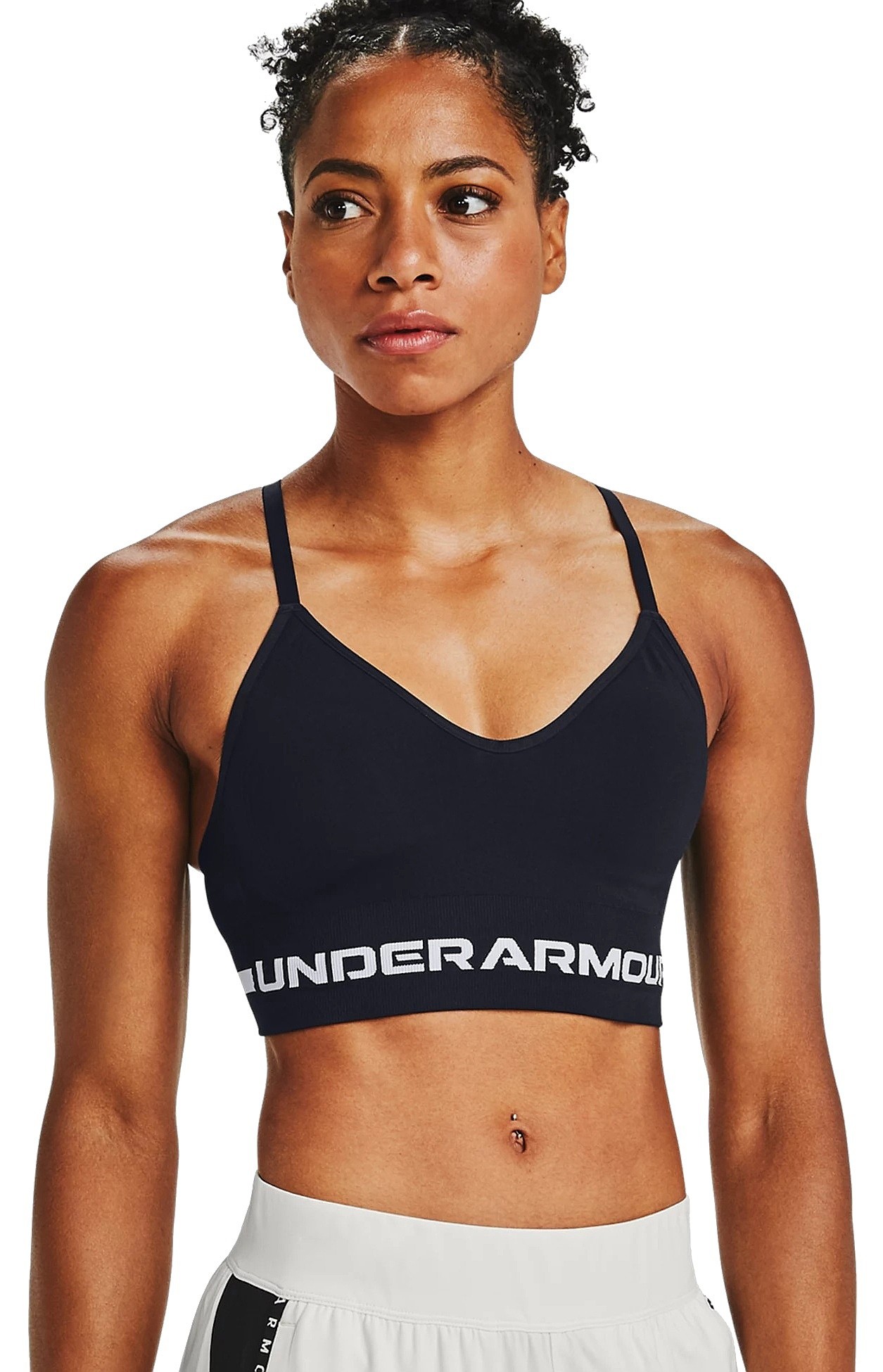 soutien-gorge Under Armour Seamless Low Long - 001/Black/Halo Gray - women´s
