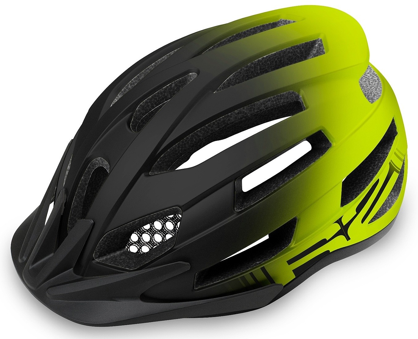 шлем R2 Spirit - ATH33D/Matte Black/Neon Yellow