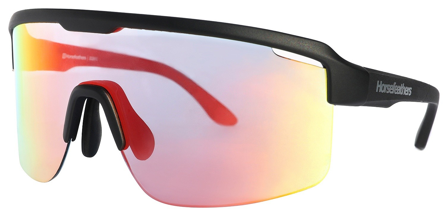 des lunettes Horsefeathers Scorpio Photochromic - Matt Black/Mirror Red