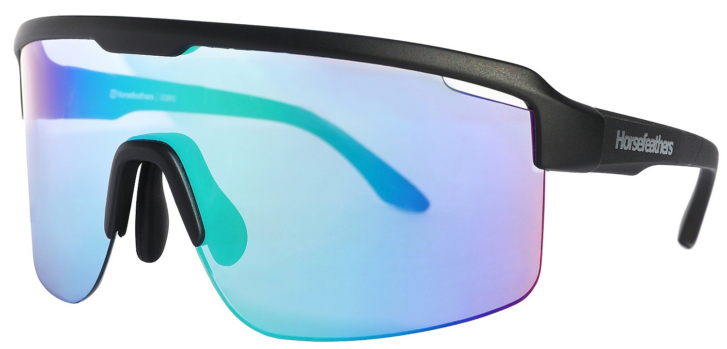 des lunettes Horsefeathers Scorpio Photochromic - Matt Black/Mirror Green