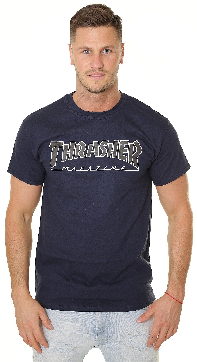 рубашка Thrasher Outline - Navy Blue - men´s