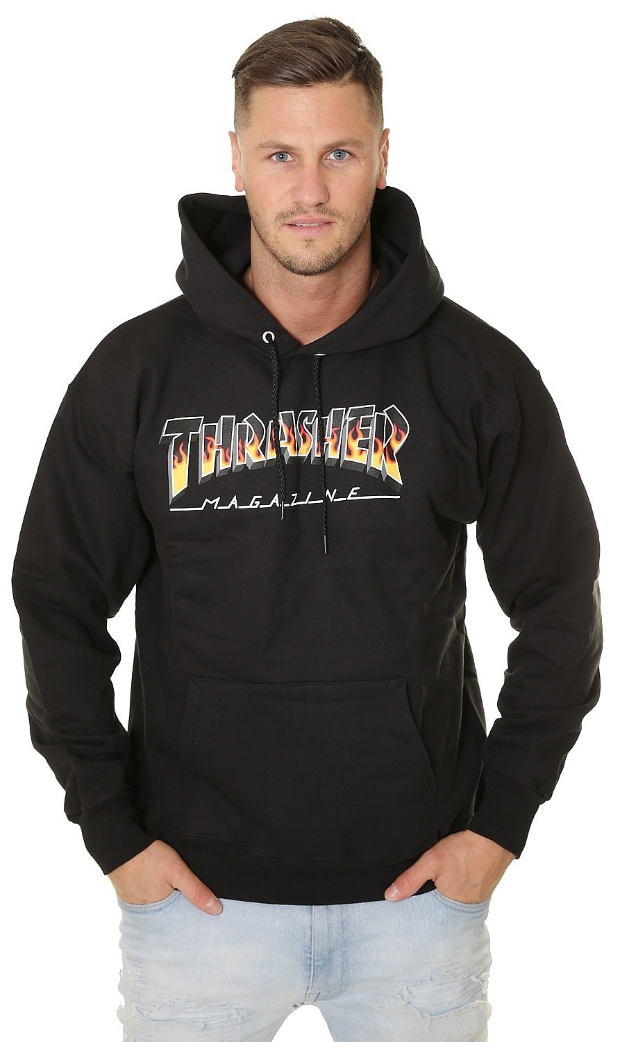 sweat-shirt Thrasher BBQ Redux Hood - Black - men´s