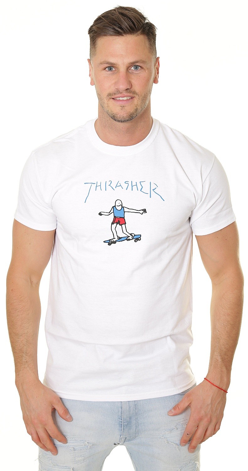 shirts Thrasher Gonz Logo - White - men´s