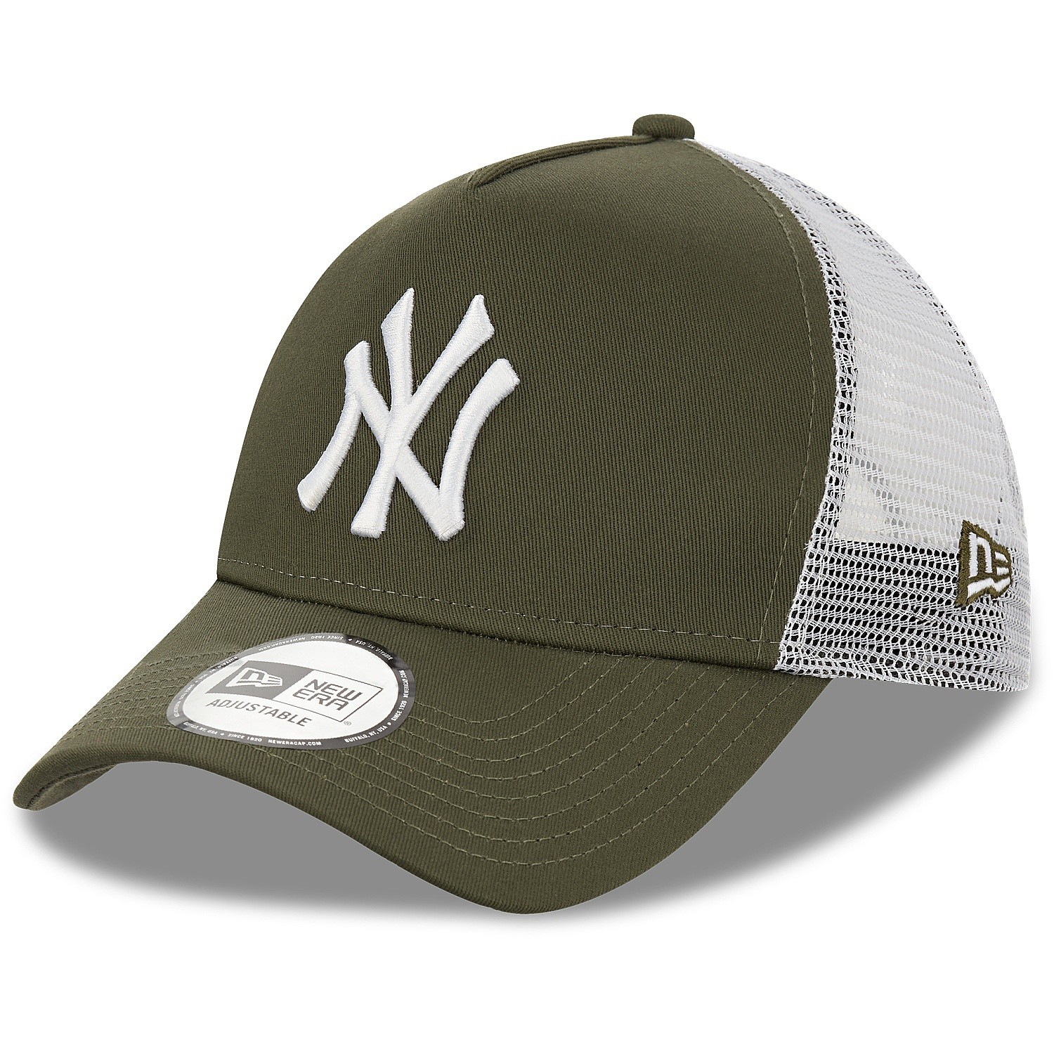 casquette New Era 9FO AF League Ess.Trucker MLB New York Yankees - New Olive/White - men´s