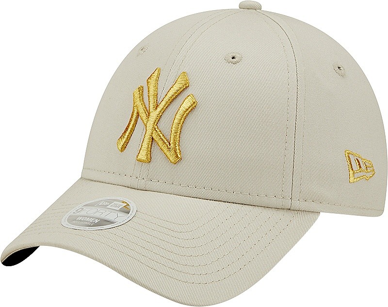 kšiltovka New Era 9FO Metallic Logo MLB New York Yankees - Stone/Metallic Gold