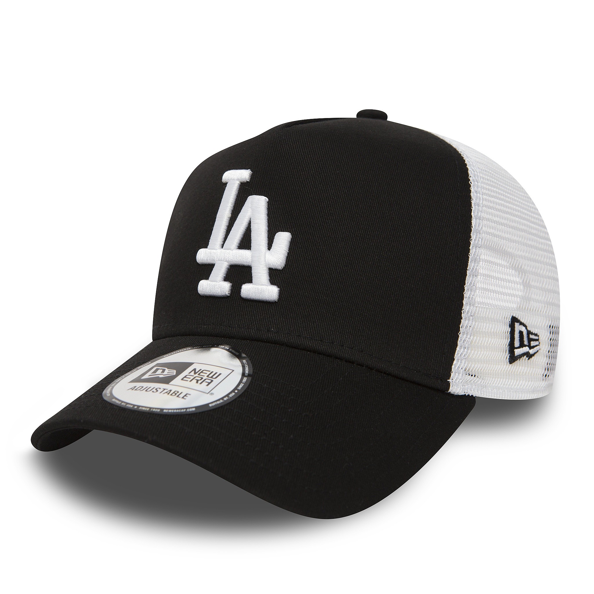czapka z daszkiem New Era 9FO Clean Trucker MLB Los Angeles Dodgers - Black/White