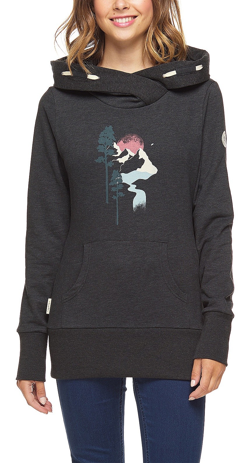 sweat-shirt Ragwear Angelina B Organic - 3012/Dark Grey - women´s