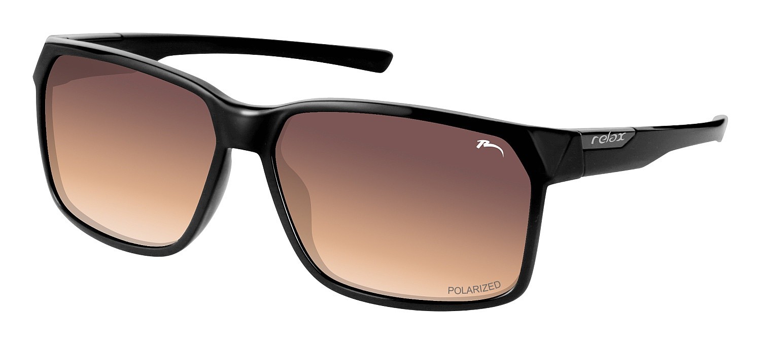 Brille Relax Palawan - R1148D/Shiny Black/Brown Bronz/Polarized - men´s