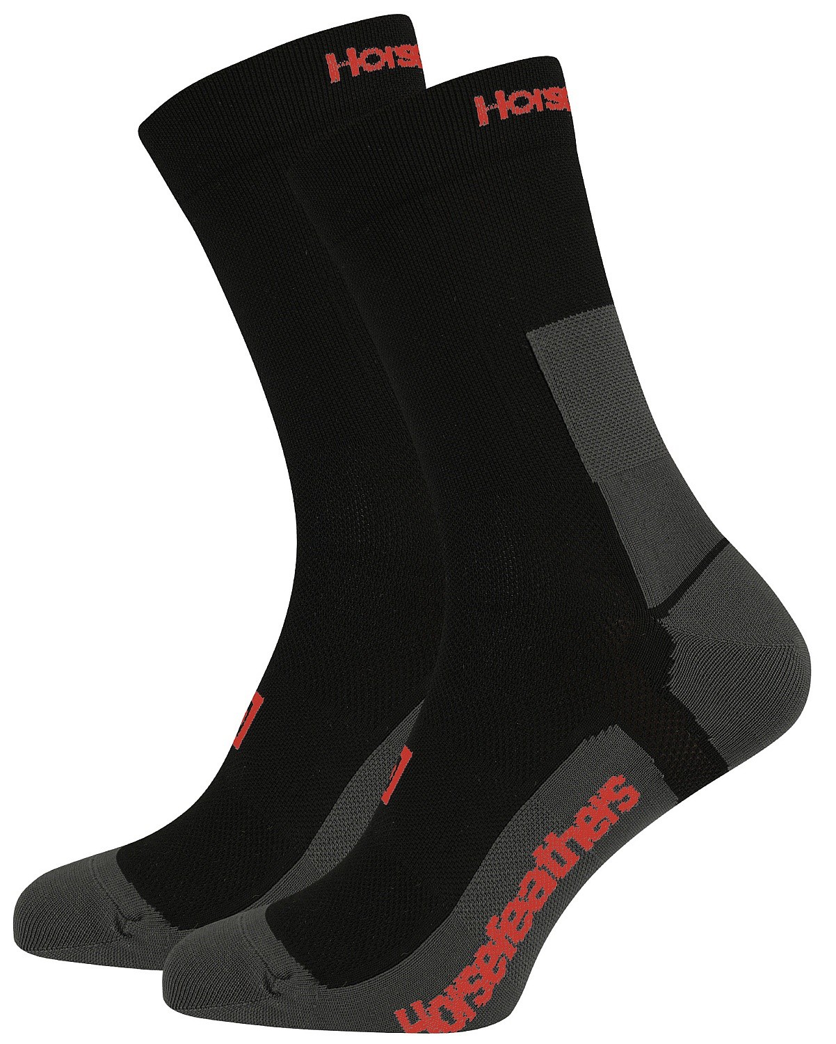 socks Horsefeathers Cadence Long - Black/Red - men´s