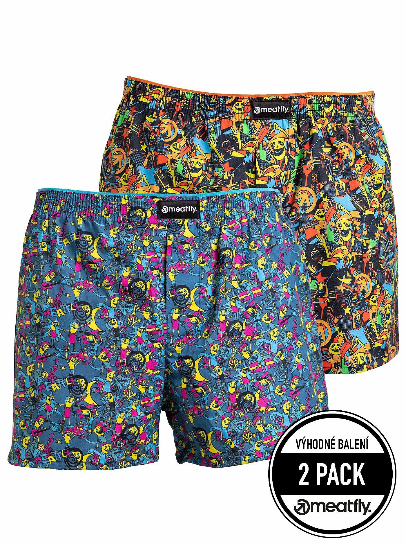 trenky Meatfly Agostino 2 Pack - Partyboi/Cityboi