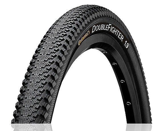 pneu de vélo Continental Double Fighter III drat 26"x1.9" Sport - Black