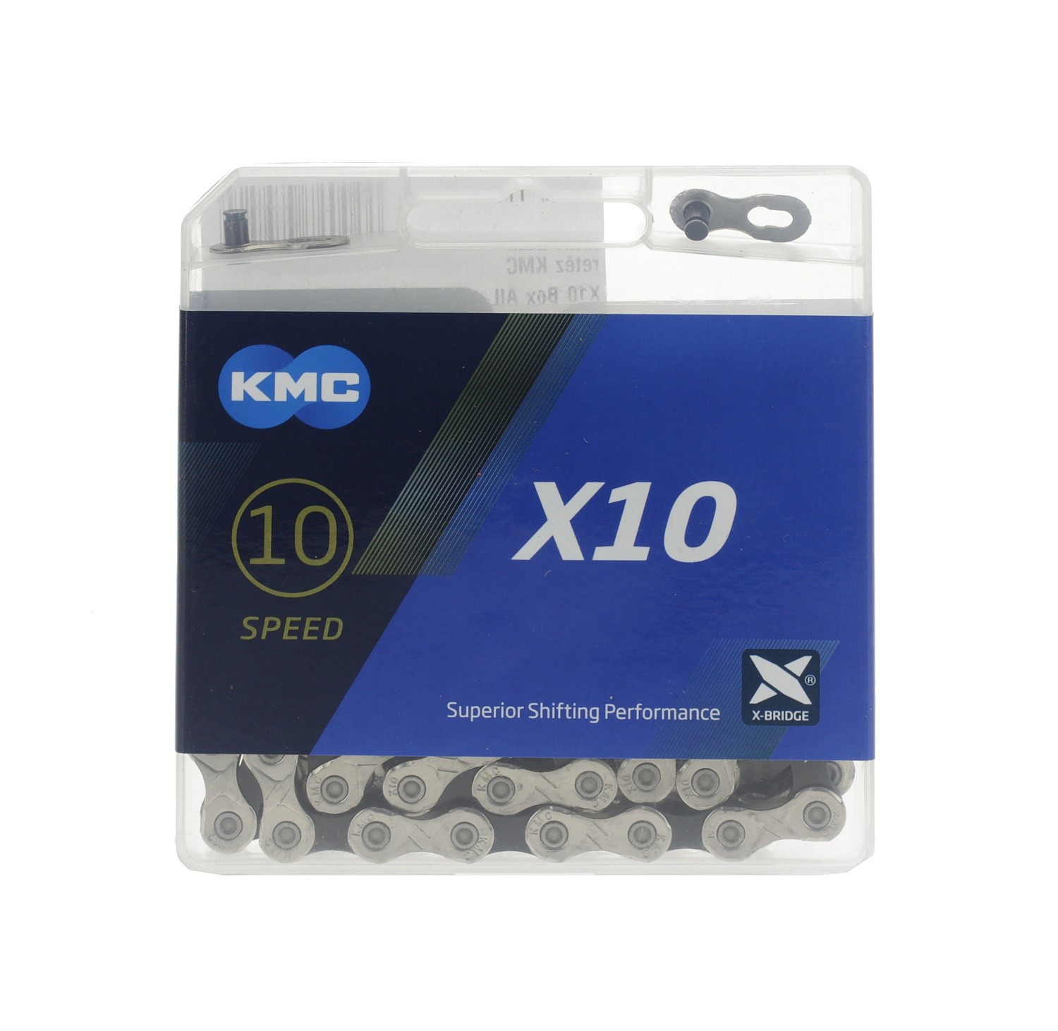 chaîne de vélo KMC X10 Box - BX10NB114/Silver/Black