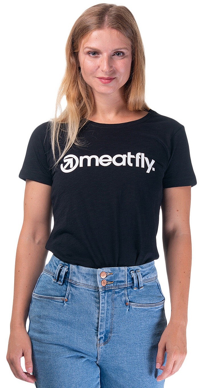 T-shirt Meatfly Ladies MF Logo - Black