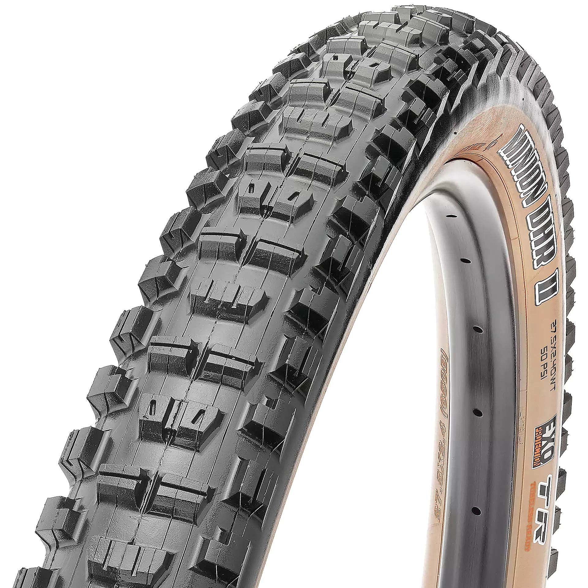 pneu de vélo Maxxis Minion DHR II Kevlar 29"x2.40"WT EXO/TR/TANWALL - Black/Brown