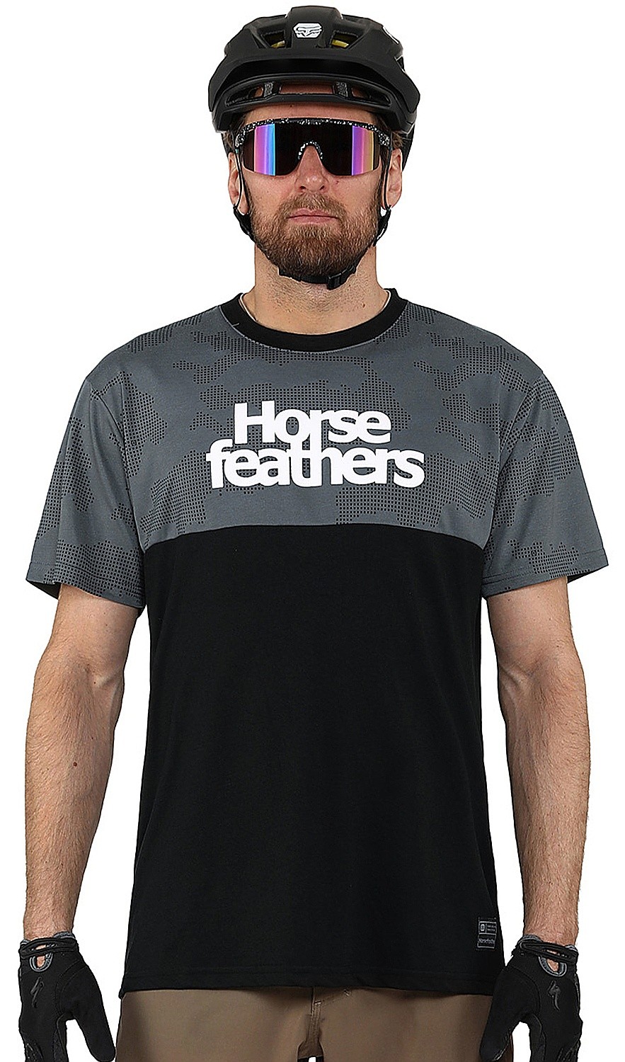 koszulka rowerowa Horsefeathers Fury - Digital/White