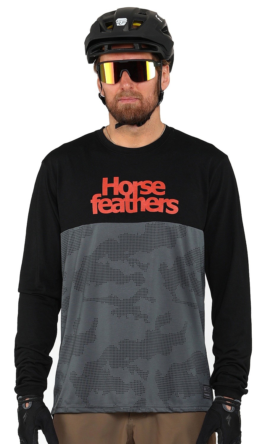 Fahrradanzug Horsefeathers Fury LS - Digital/Flame - men´s