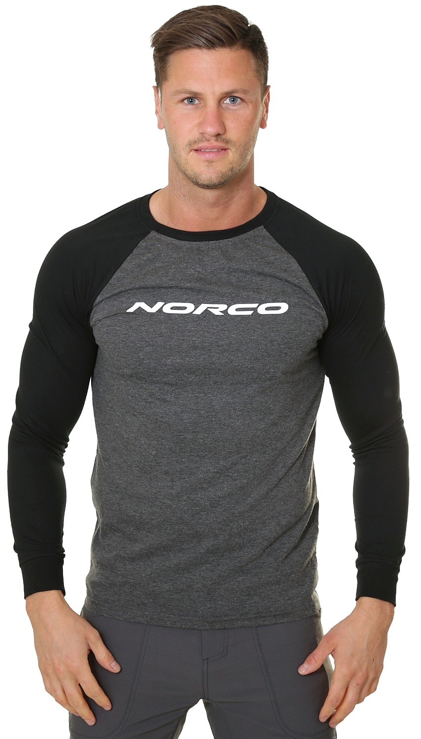 camisa Norco Logo LS - 497010/Black/Grey - men´s