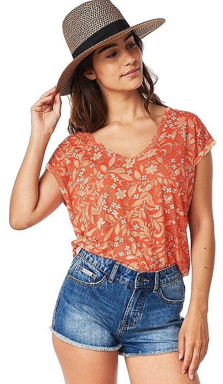 shirts Rip Curl Sun Rays Reverse - Red - women´s