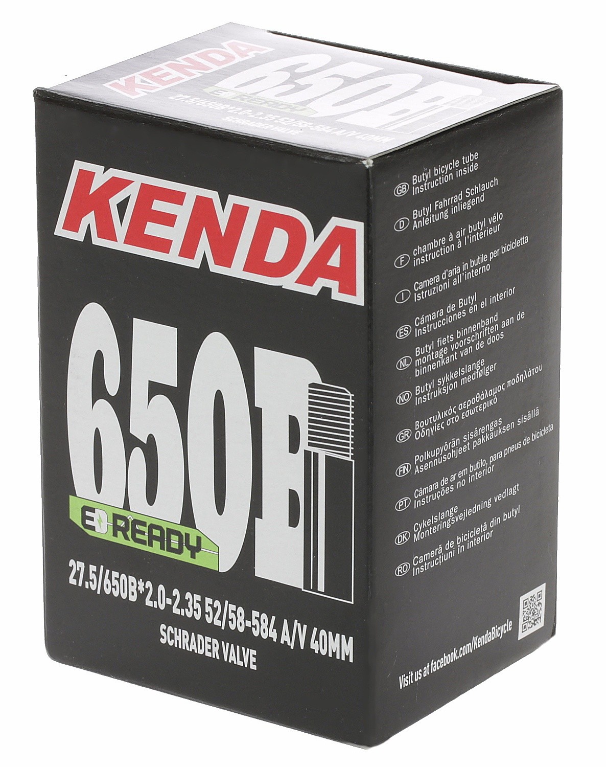 Schlauch Kenda AV27.5"/650Bx2.0"-2.35" 40mm - 516327/Black