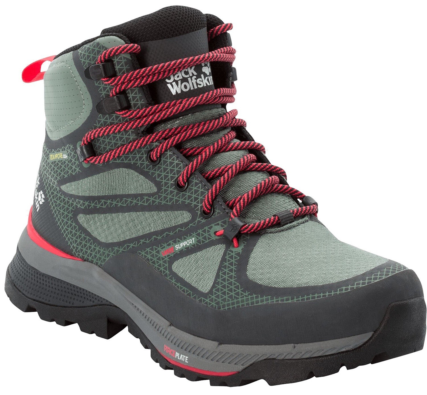 Schuhe Jack Wolfskin Force Striker Texapore MID W - Lime/Dark Green - women´s
