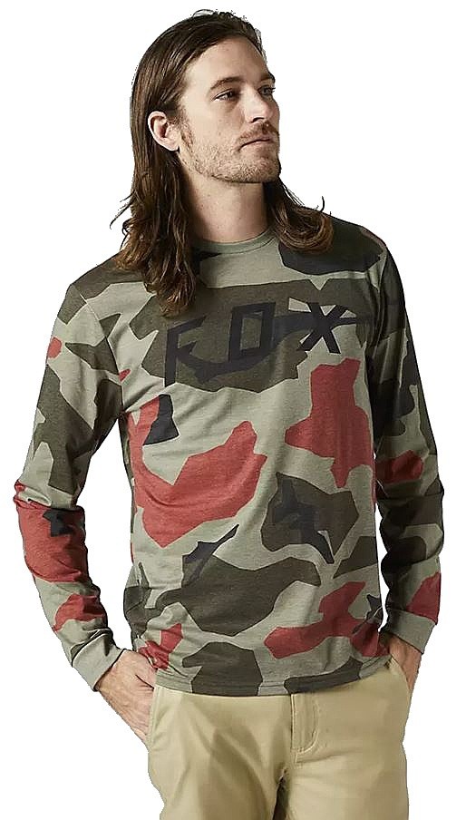 camisa Fox BNKR Tech LS - Green Camo - men´s