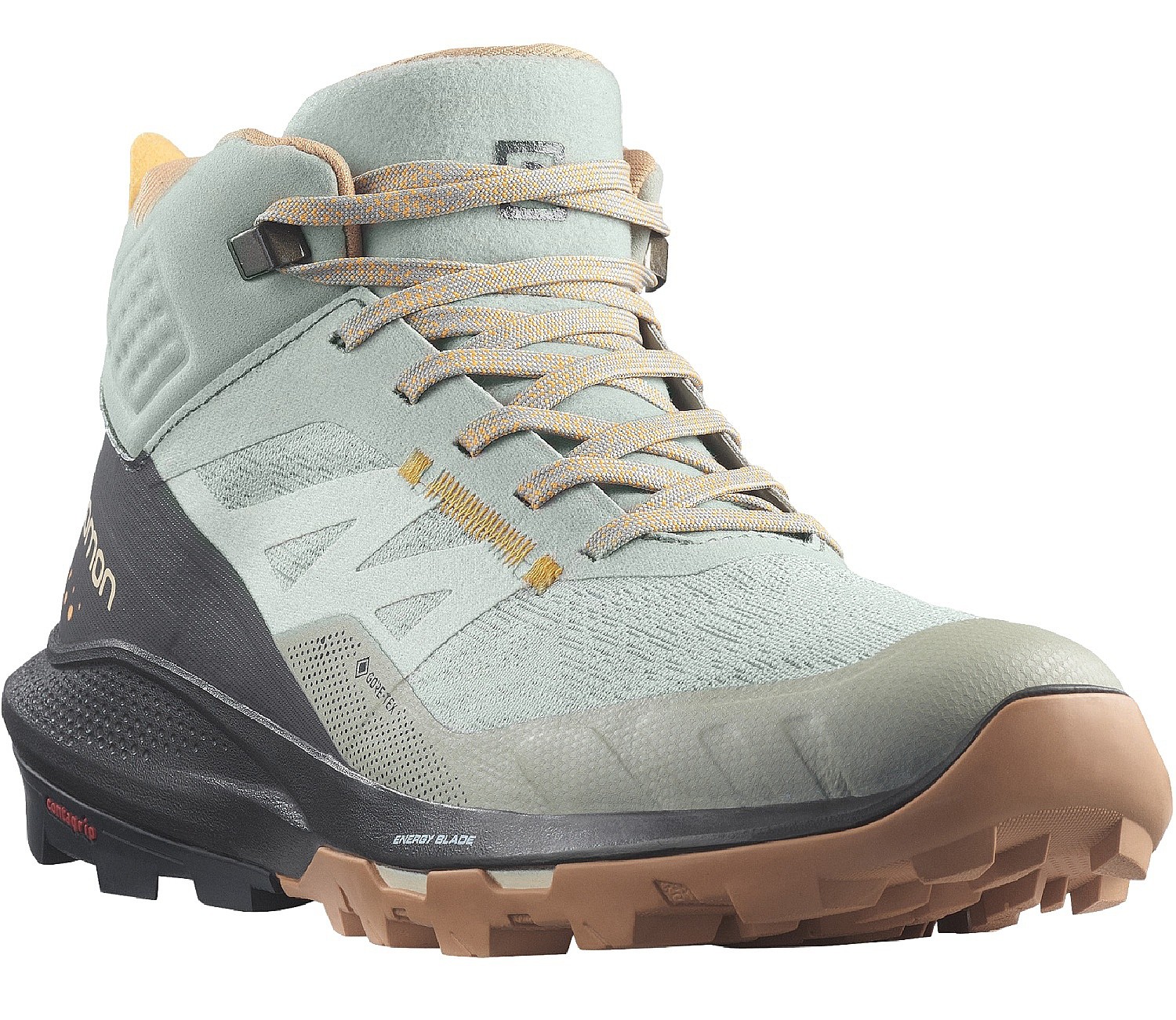 chaussures Salomon OUTpulse Mid GTX W - Wrought Iron/Ebony/Blazing Orange - women´s