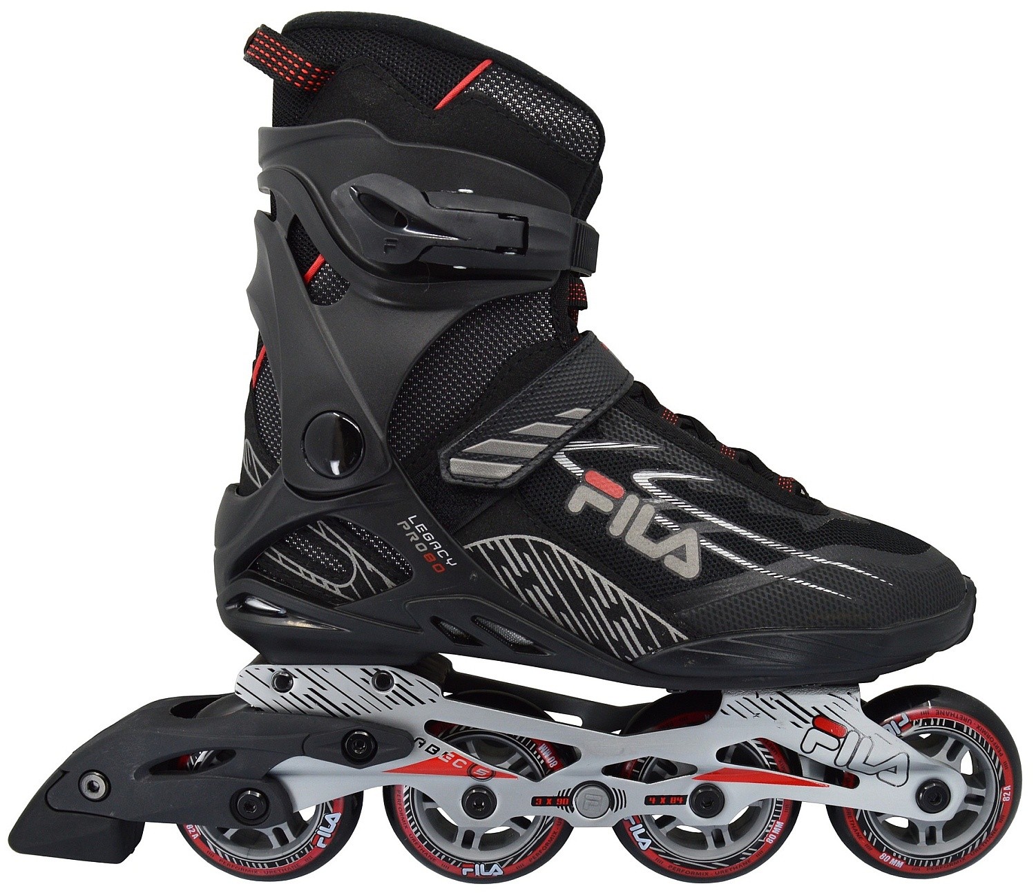 patins à roulettes Fila Legacy Pro 80 - Black/Red - men´s