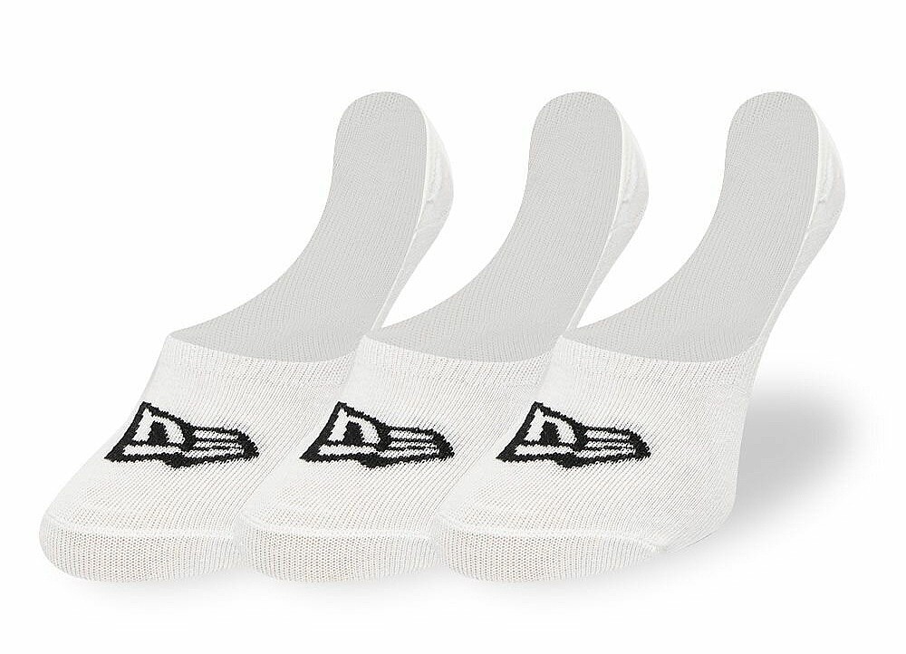 șosete New Era Flag Invisible 3 Pack - White