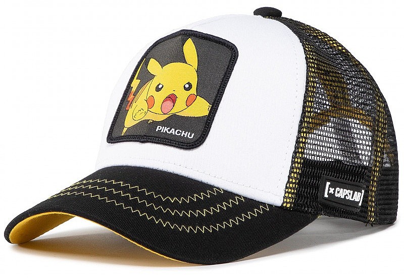 czapka z daszkiem Capslab Pokemon Trucker - Pikachu/White/Black