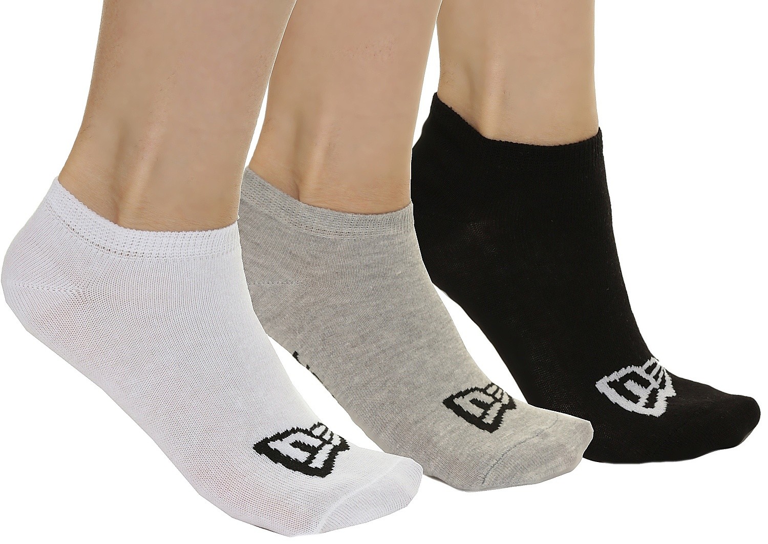 socks New Era Flag Sneaker 3 Pack - Gray/White/Black