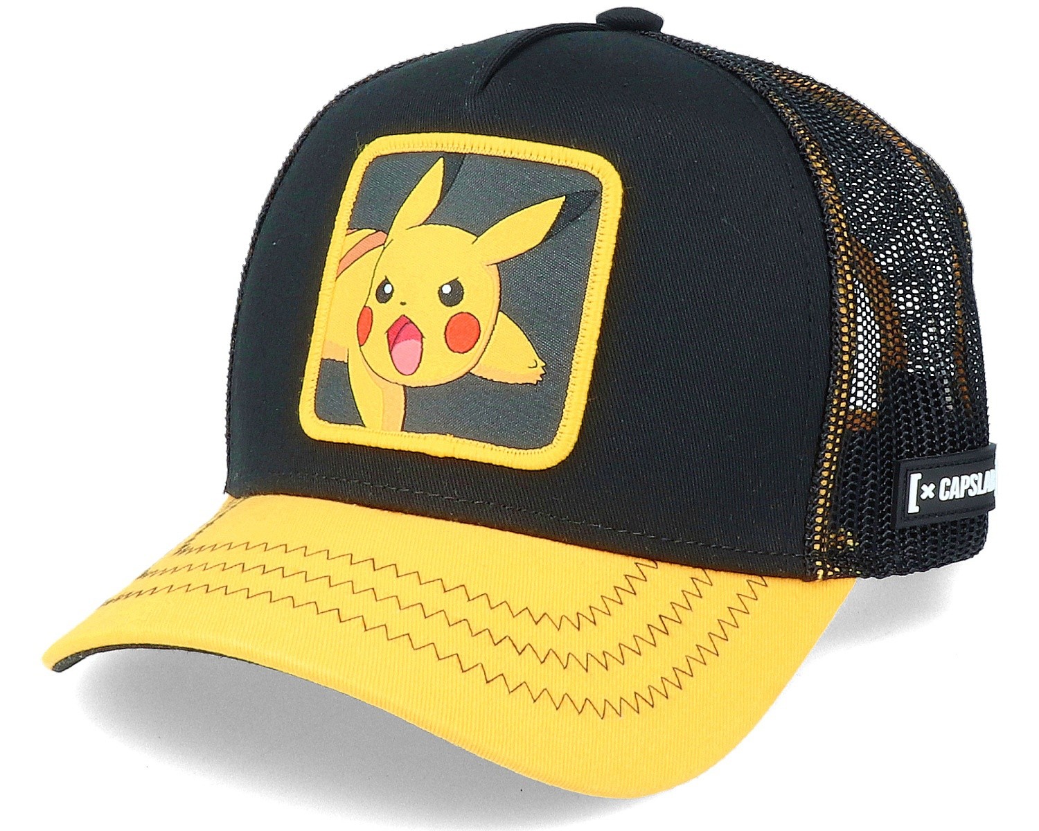 kšiltovka Capslab Pokemon Trucker - Pikachu/Black/Yellow