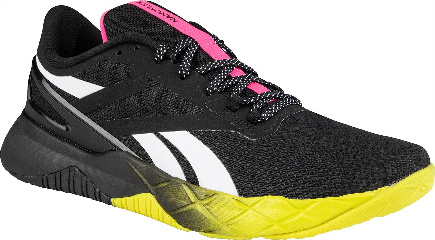 chaussures Reebok Performance Nanoflex TR - Core Black/Atomic Pink/Acid Yellow - men´s