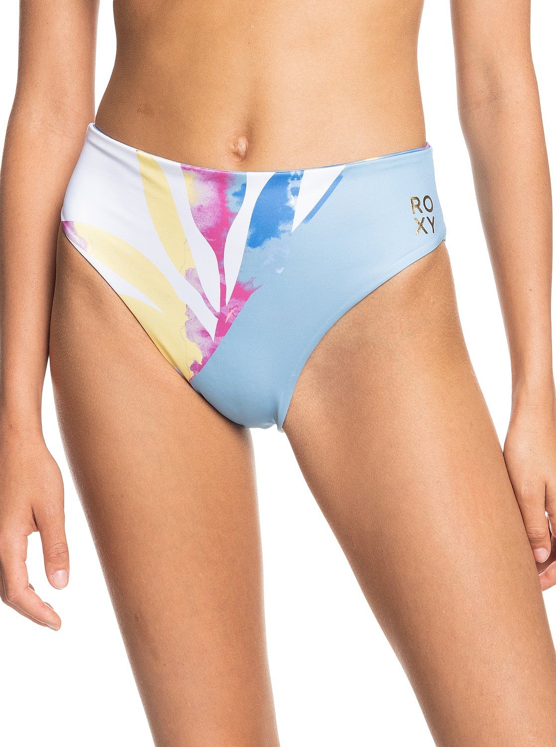 Badeanzug Roxy Pop Surf Reversible Bikini Midwaist - NFT6/Pale Marigold Tie Dye Vibes - women´s