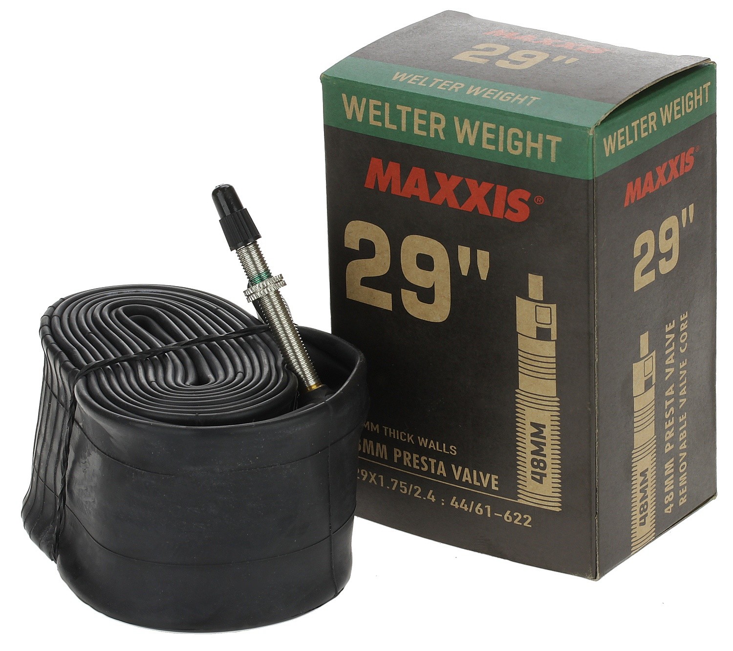 dętka Maxxis Welter Weight Gal-FV 48mm 29"x1.75"-2.40" - Black