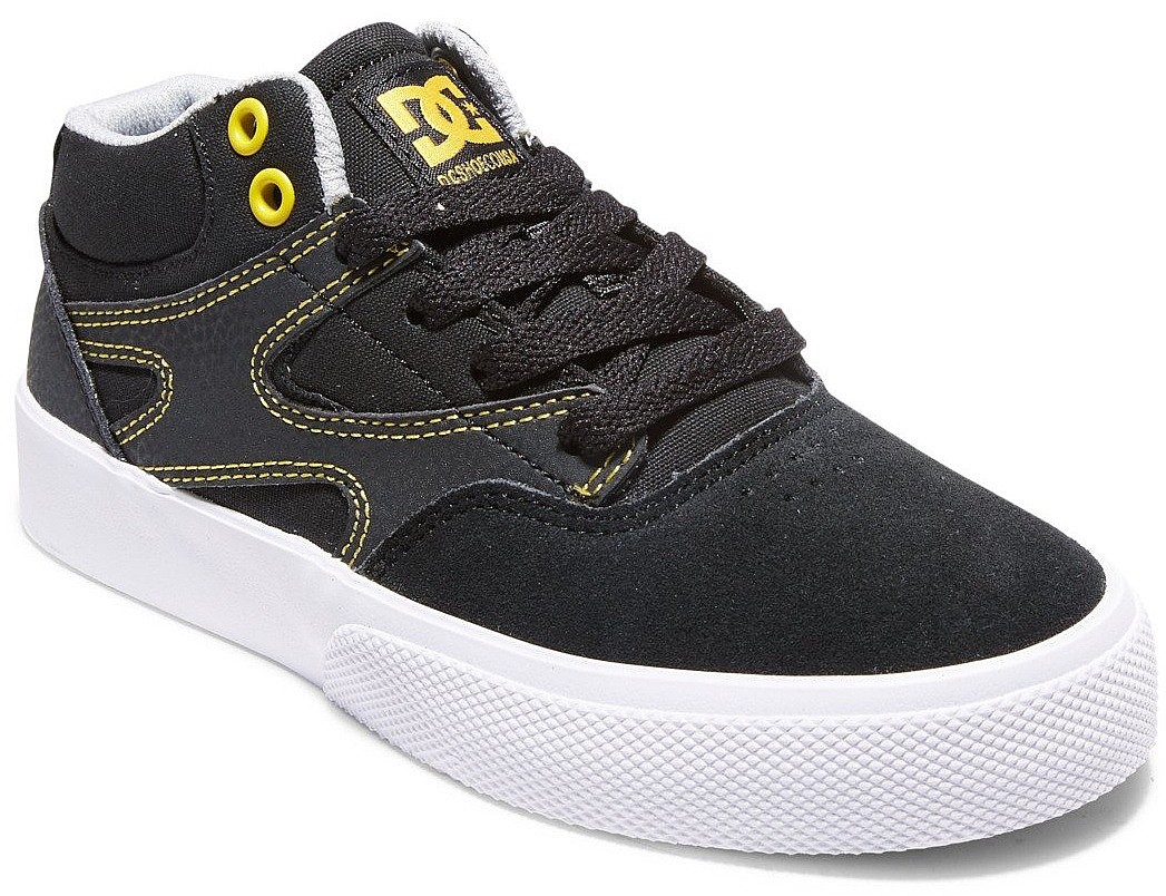 buty dziecięce DC Kalis Vulc Mid - GY1/Gray/Yellow