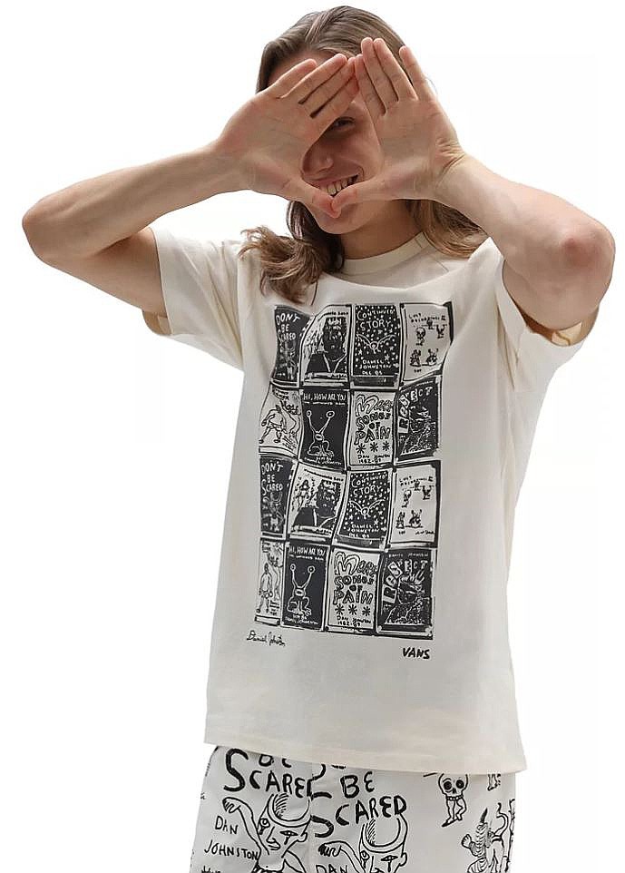 T-shirt Vans Vans X Daniel Johnston Checkerboard OTW - Antique White