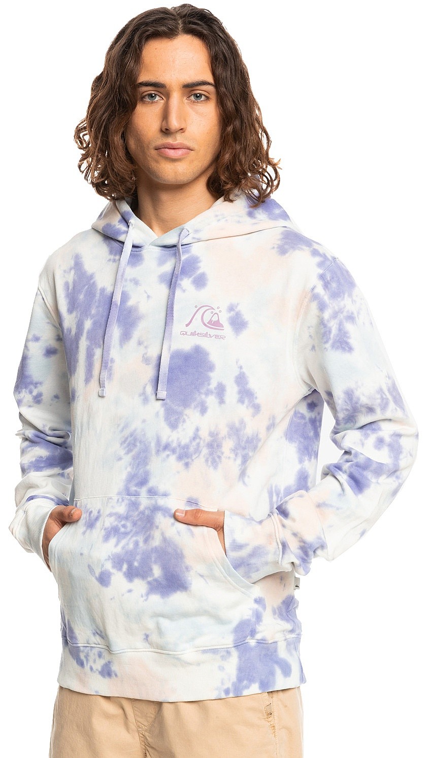 sweat-shirt Quiksilver Cloudy - MEK6/Peach Whip Cloudy Tie Dye - men´s
