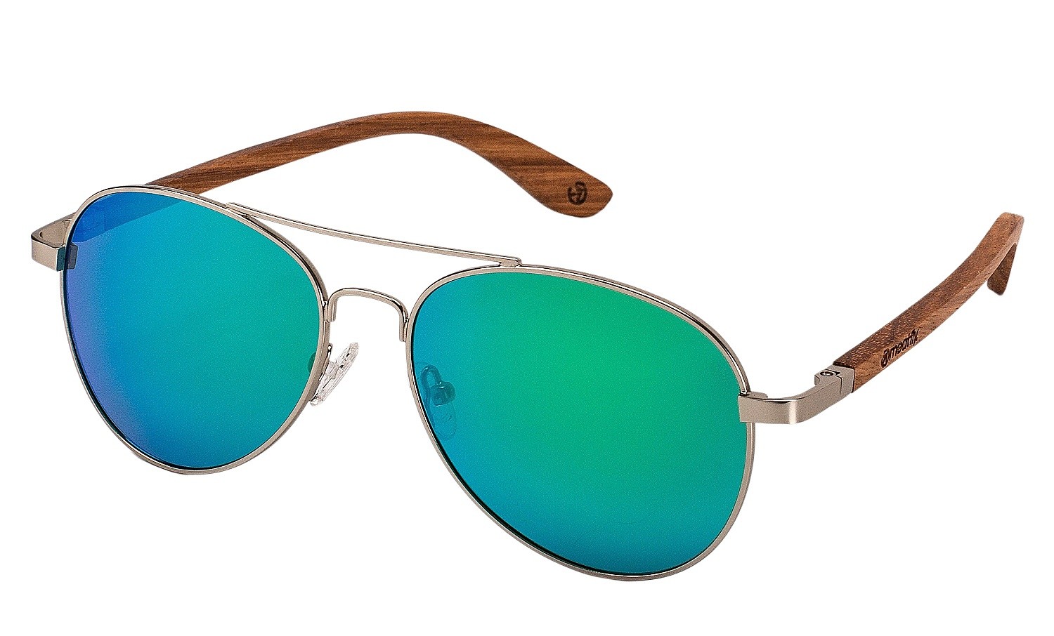 des lunettes Meatfly Aviator - Green/Polarized